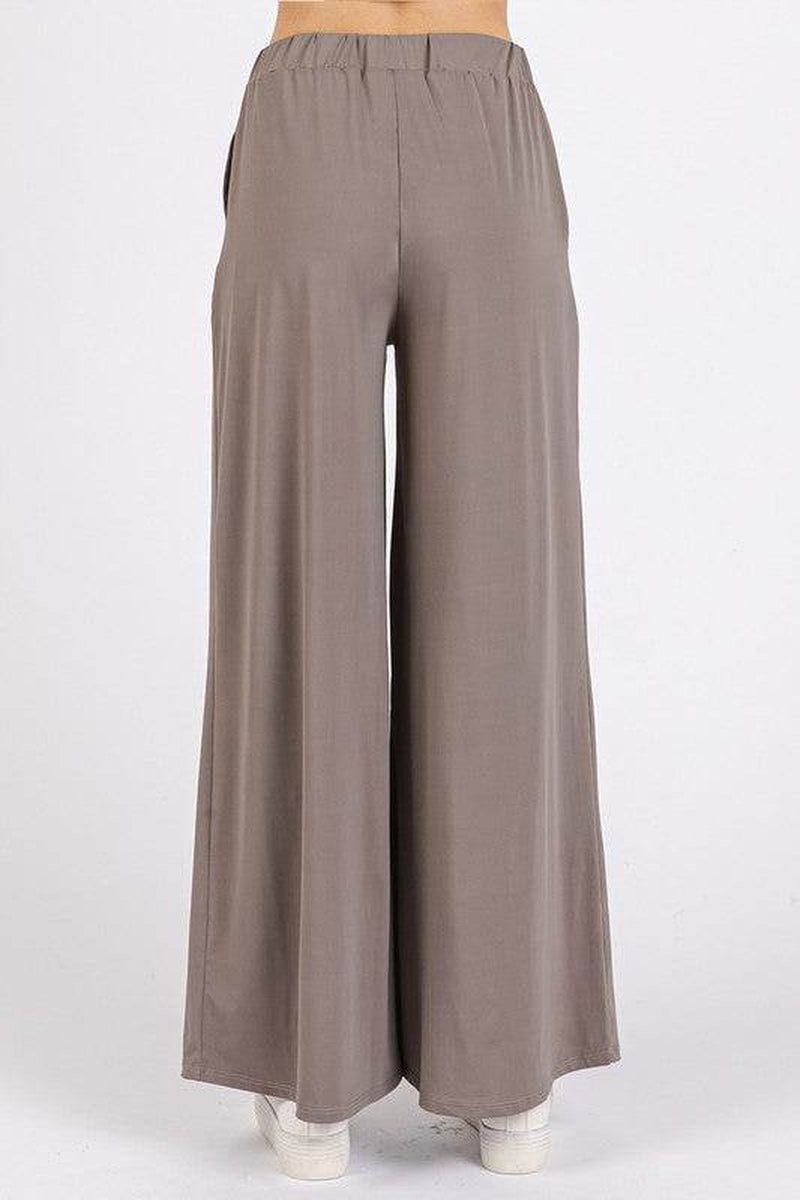 Mittoshop Yoga Air Stretch Elastic Waist Wide Leg Pants