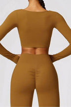 Quick-Drying Tight-Fitting Long-Sleeved Yoga Bra