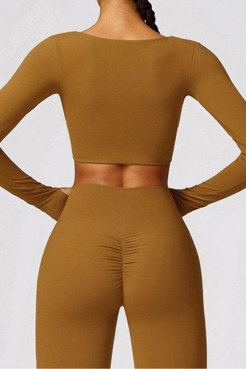 Quick-Drying Tight-Fitting Long-Sleeved Yoga Bra
