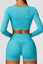 Quick-Drying Tight-Fitting Long-Sleeved Yoga Bra