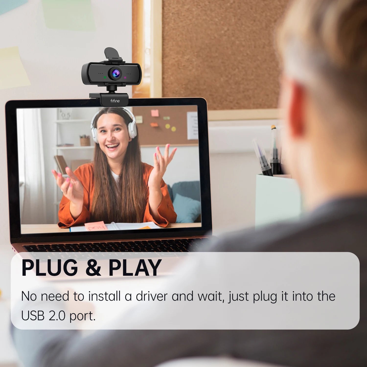 1440P Full HD PC Webcam with Microphone, Tripod, for USB Desktop & Laptop,Live Streaming Webcam for Video Calling-K420