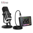 Gaming Audio Set Microphone/Mixer/Headset for Streaming Podcasting,Podcast Set for Youtube/Obs/Tiktok/X/Vk - AM8/H9/SC3