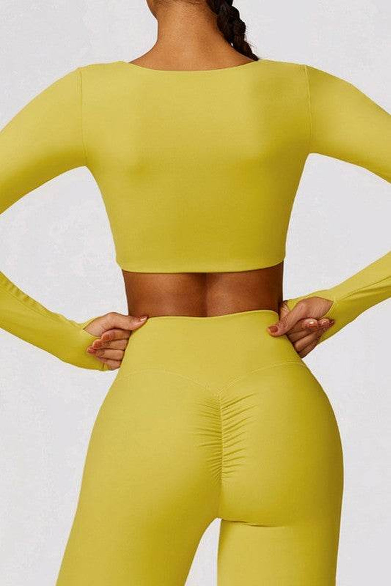 Quick-Drying Tight-Fitting Long-Sleeved Yoga Bra