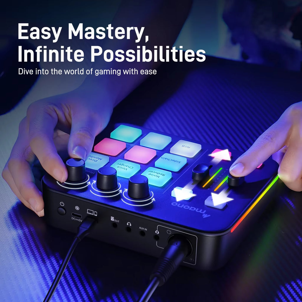 G1 NEO Interfaz De Audio Audio Mixer G1,Custom Sound Effects,Xlr Audio Interface,For Gaming Voice,Podcast