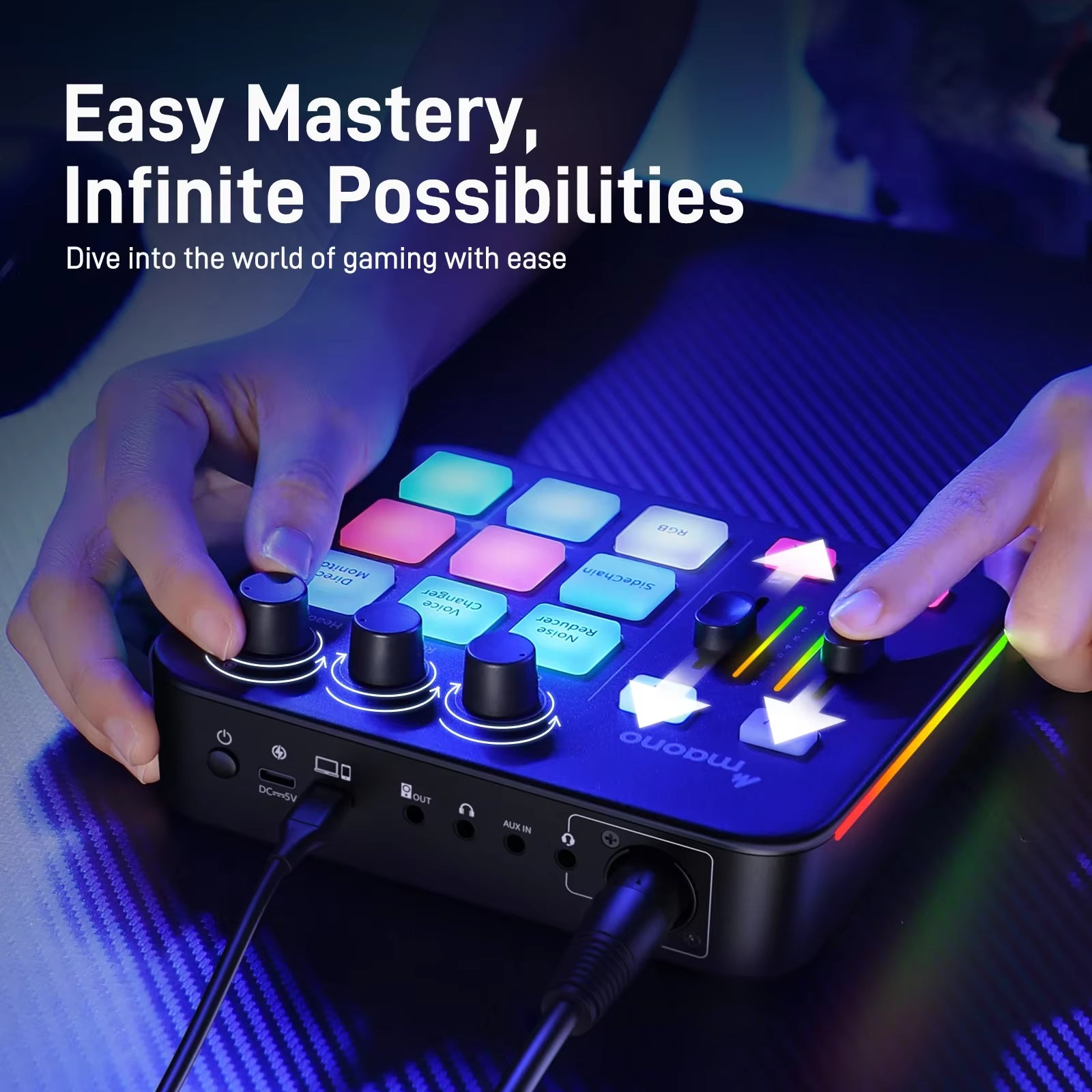 G1 NEO Interfaz De Audio Audio Mixer G1,Custom Sound Effects,Xlr Audio Interface,For Gaming Voice,Podcast