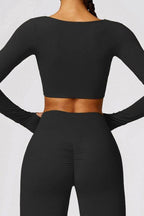 Quick-Drying Tight-Fitting Long-Sleeved Yoga Bra