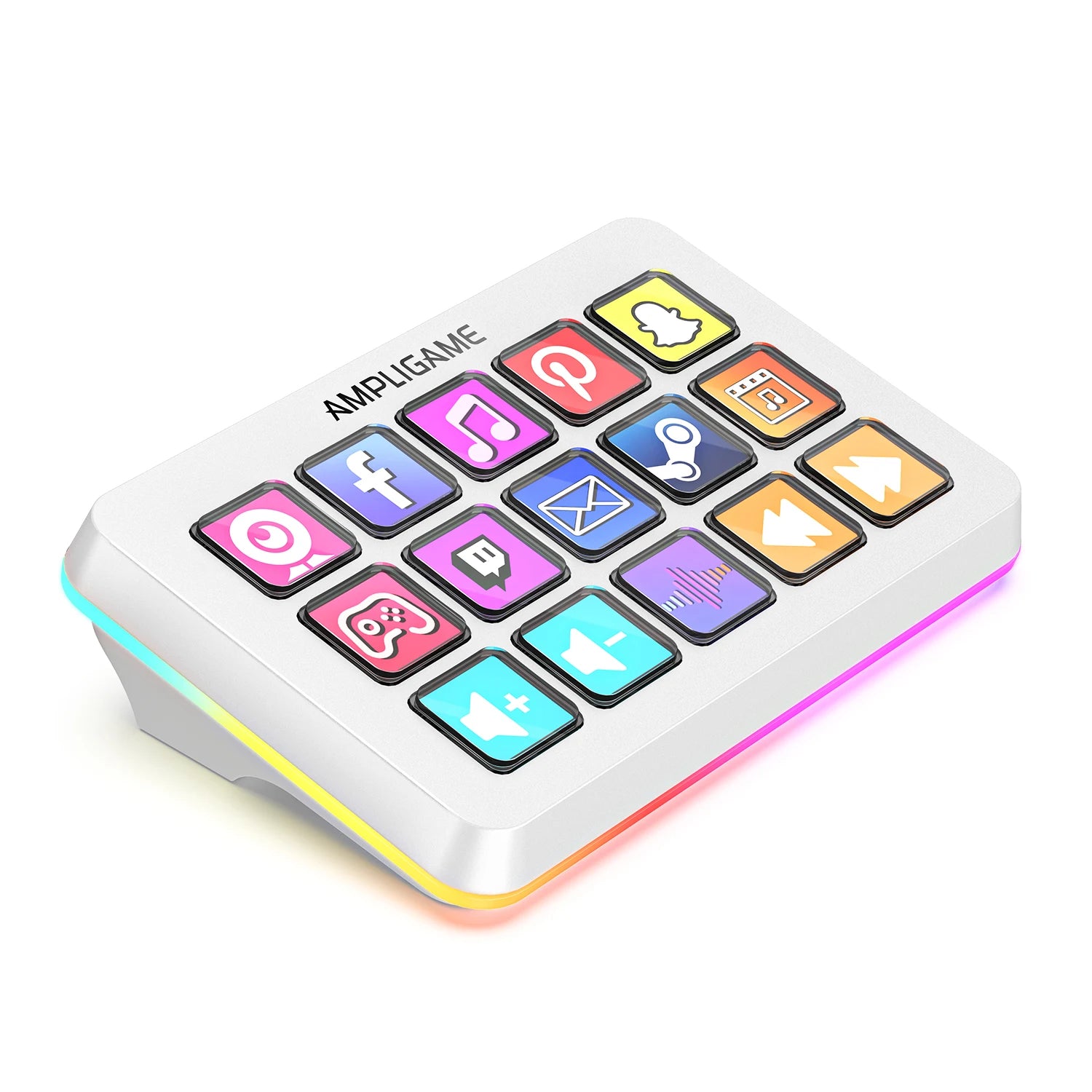 D6 Mini Keyboard with 15 Customizable Macro Buttons, Trigger Actions via App， Custom Macros for Obs/Twitch/Youtube/Vk