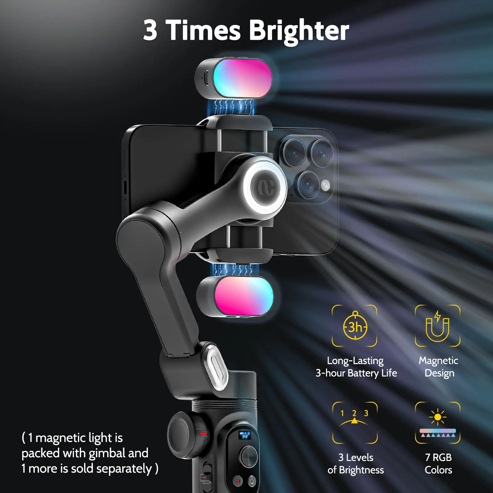 Smart Xpro Smartphone Gimbal Stabilizer Professional 3-Axis Stabilizer for Iphone and Android Smartphone Handheld Gimbal